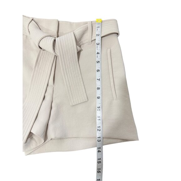 Wilfred Womens Beige Belted High-Waisted Shorts Size 2 - Picture 4 of 7